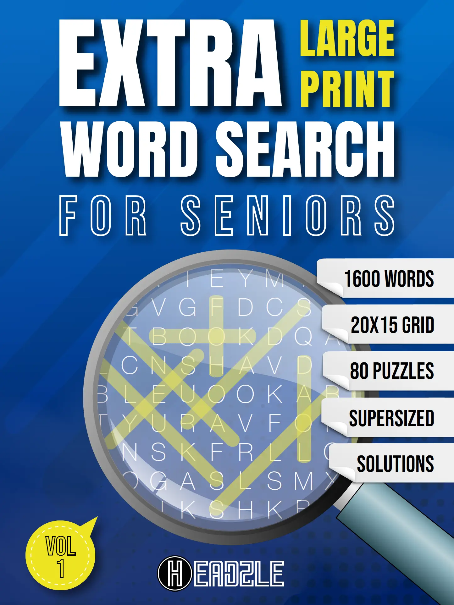 Extra Large Print Word Search For Seniors by Headzle Publishing